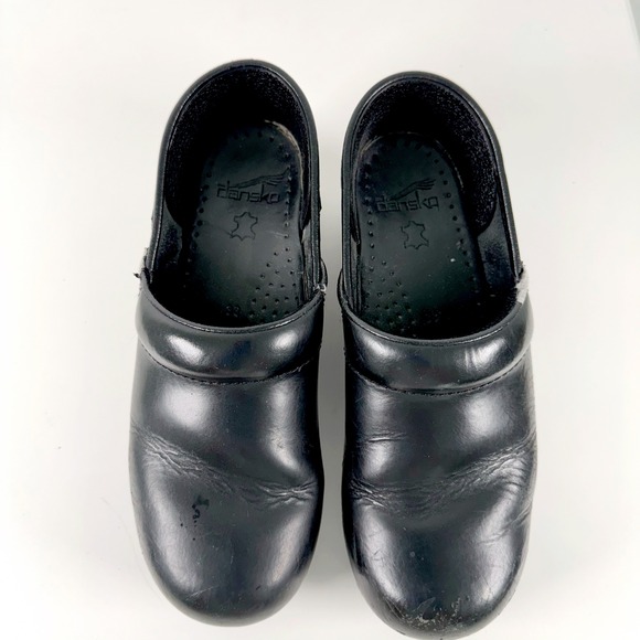 Dansko‎ Black Leather Professional Clogs Slip On Shoes Womens Size 38 - Picture 5 of 13